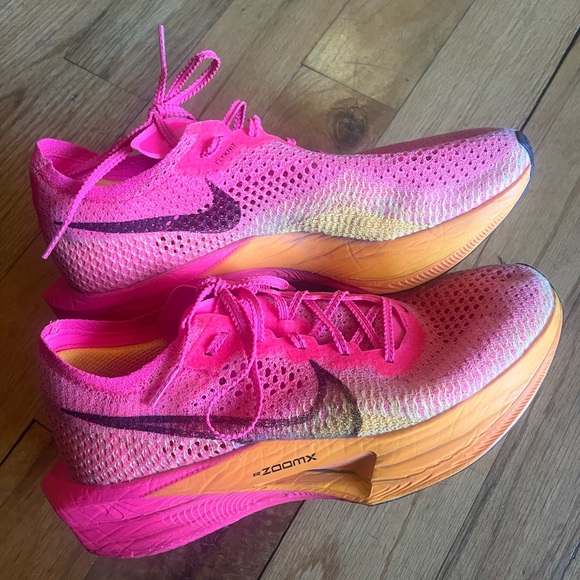 Nike Zoomx Vaporfly Next% 3 Women's Laser Orange Hyper Pink Carbon Running Shoes - Picture 2 of 11
